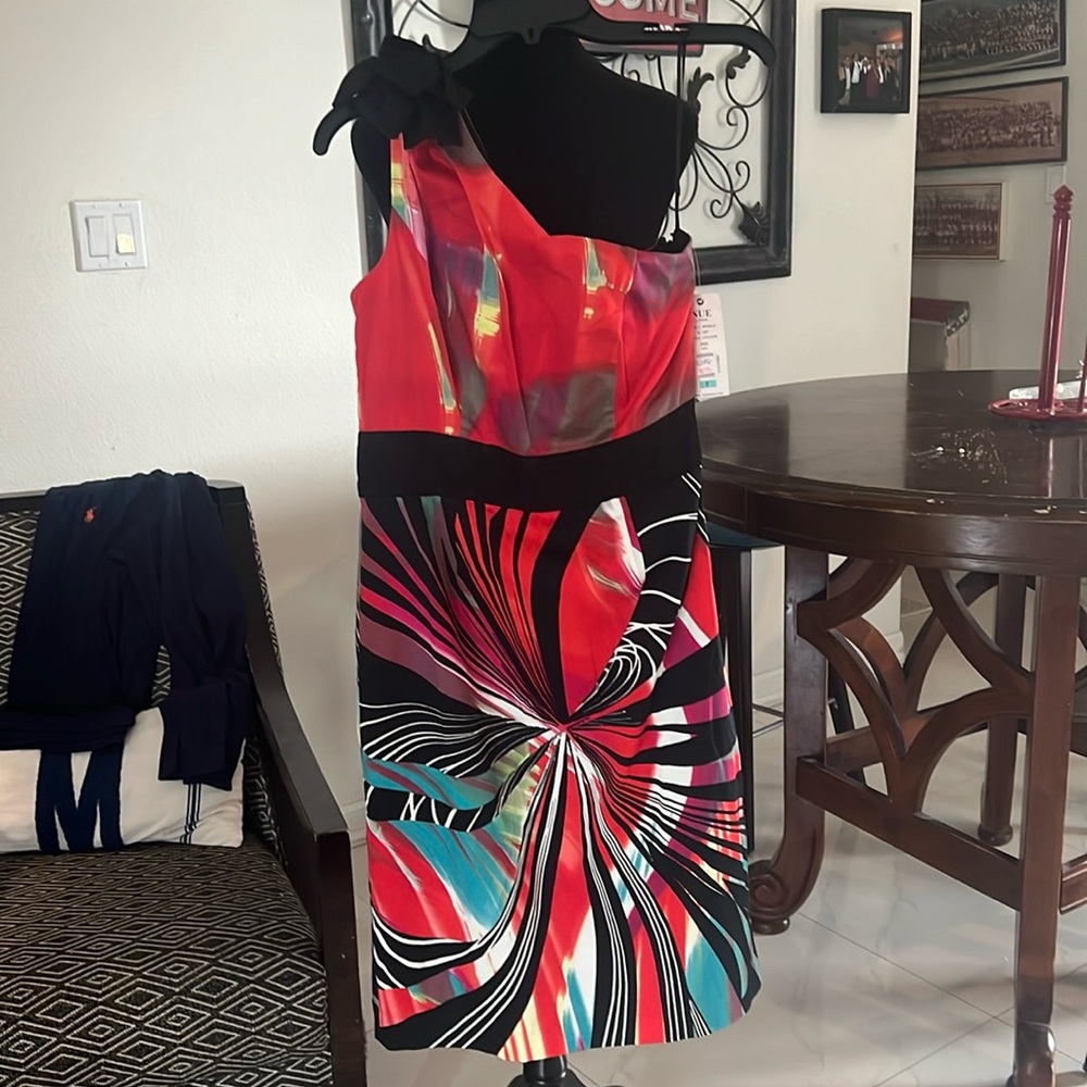 NUE by Shani dress with super fun pattern.